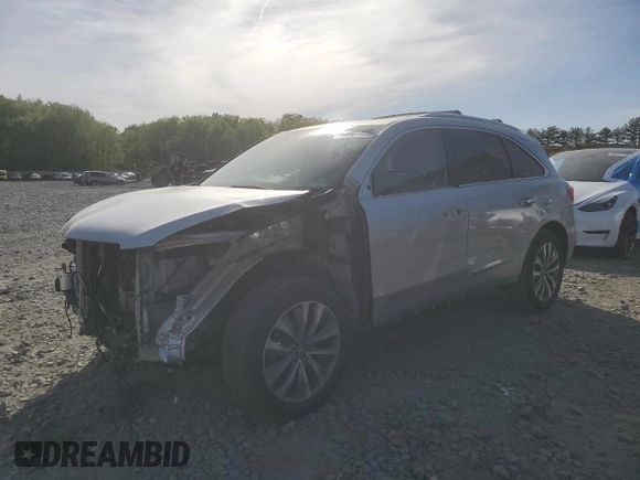 2015 Acura MDX Tech Pkg with VIN 5FRYD4H45FB016595, listed as a Copart auction lot 54501805 with 99,206 mi miles and Salvage Title. Bid and sale history available at carsss.com. Image 1.