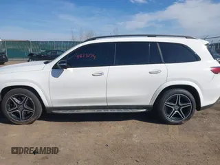 2021 Mercedes-Benz GLS 580 with VIN 4JGFF8GE9MA566937, listed as a IAAI auction lot 41823174 with 61,404 mi miles and . Bid and sale history available at DreamBid. Image 14.
