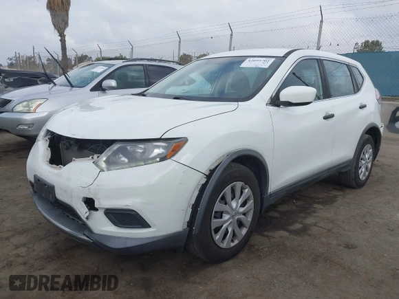2016 Nissan Rogue S with VIN KNMAT2MT6GP663229, listed as a IAAI auction lot 42095705 with 93,602 mi miles. Bid and sale history available at carsss.com. Image 20.
