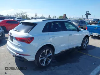 2021 Audi Q3 S line Premium Plus with VIN WA1EECF31M1063905, listed as a IAAI auction lot 41588919 with 31,739 mi miles and . Bid and sale history available at DreamBid. Image 4.