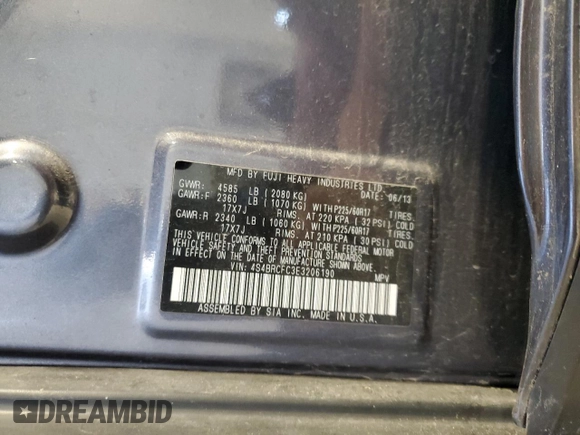 2014 Subaru Outback с VIN 4S4BRCFC3E3206190, выставлен на аукционе Copart как лот 75663494 с пробегом 184 656 миль миль и На запчасти • Non repairable. История ставок и продаж доступна на DreamBid. Изображение 12.