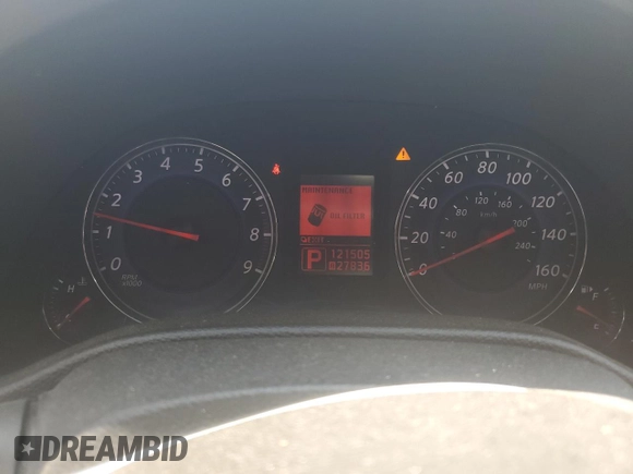 2008 Infiniti G35 with VIN JNKBV61E58M217389, listed as a Copart auction lot 61494884 with 121,505 mi miles and Salvage Title. Bid and sale history available at DreamBid. Image 9.