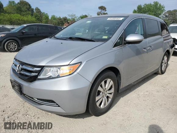2016 Honda Odyssey EX-L with VIN 5FNRL5H63GB118303, listed as a Copart auction lot 54388465 with 94,789 mi miles and Salvage Title. Bid and sale history available at DreamBid. Image 1.