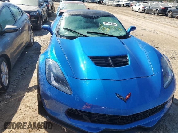 2016 Chevrolet Corvette Z06 3LZ with VIN 1G1YU3D65G5600476, listed as a Copart auction lot 74368294 with 0 mi miles and Salvage Title. Bid and sale history available at carsss.com. Image 5.