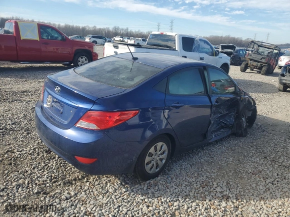 2017 Hyundai Accent SE with VIN KMHCT4AE0HU268097, listed as a Copart auction lot 47112445 with 108,703 mi miles and Salvage Title. Bid and sale history available at carsss.com. Image 3.