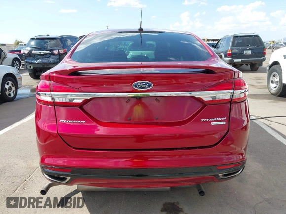 2017 Ford Fusion Titanium with VIN 3FA6P0K98HR207447, listed as a IAAI auction lot 42422213 with 59,549 mi miles and . Bid and sale history available at DreamBid. Image 16.