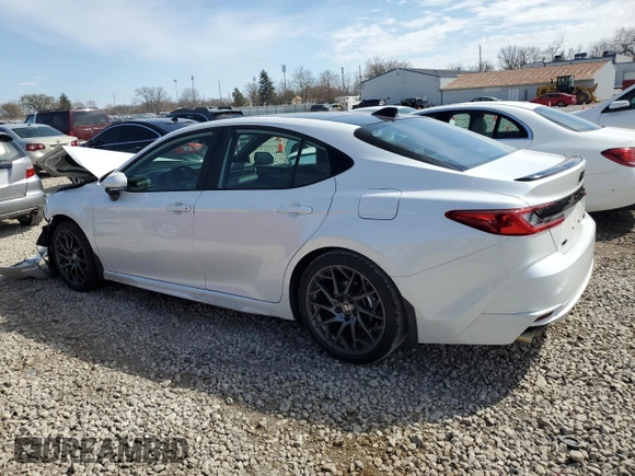 2025 Toyota Camry LE with VIN 4T1DAACKXSU052793, listed as a Copart auction lot 50166545 with 8,577 mi miles and Salvage Title. Bid and sale history available at DreamBid. Image 2.