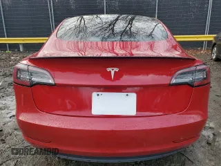 2022 Tesla Model 3 with VIN 5YJ3E1EAXNF187262, listed as a Copart auction lot 86545314 with 85,718 mi miles and Salvage Title. Bid and sale history available at DreamBid. Image 6.