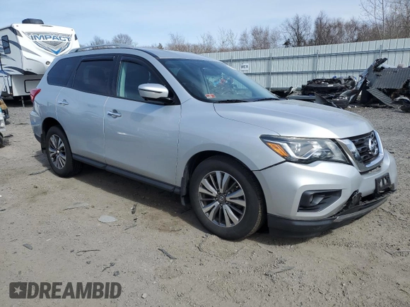 2017 Nissan Pathfinder SL with VIN 5N1DR2MM9HC642366, listed as a Copart auction lot 50877595 with 73,768 mi miles and Salvage Title. Bid and sale history available at DreamBid. Image 4.