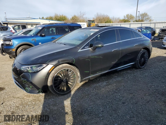 2023 Mercedes-Benz EQE with VIN W1KEG2BB6PF017233, listed as a Copart auction lot 49458415 with 11,636 mi miles and Salvage Title. Bid and sale history available at carsss.com. Image 1.