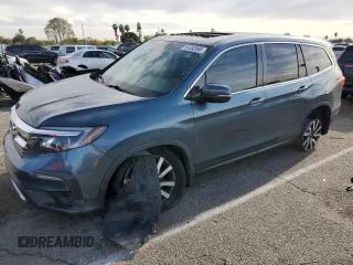 2021 Honda Pilot EX-L z VIN 5FNYF5H51MB042442, wystawiony jako Copart lot #51352095 z przebiegiem 75 396 mil mil oraz Szkoda całkowita • Salvage title. Historia ofert i sprzedaży dostępna na DreamBid. Obrazek 1.