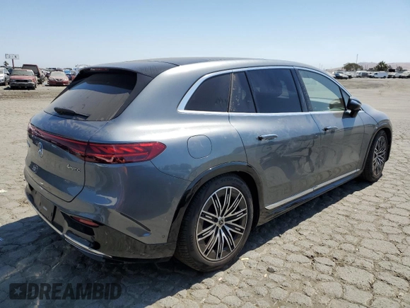 2023 Mercedes-Benz EQS with VIN 4JGDM4EB0PA021292, listed as a Copart auction lot 59878364 with 602 mi miles and Salvage Title. Bid and sale history available at carsss.com. Image 3.