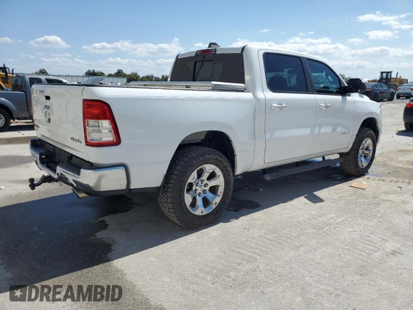 2019 Ram 1500 Big Horn/Lone Star with VIN 1C6SRFFT5KN649163, listed as a Copart auction lot 48713265 with 91,319 mi miles and Salvage Title. Bid and sale history available at carsss.com. Image 3.