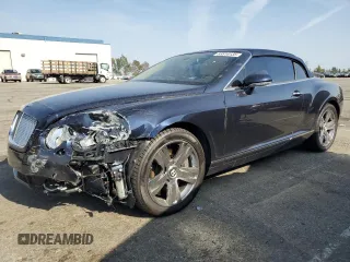2008 Bentley Continental GT with VIN SCBDR33W38C056245, listed as a Copart auction lot 53918135 with 41,963 mi miles and Salvage title. Bid and sale history available at DreamBid. Image 1.