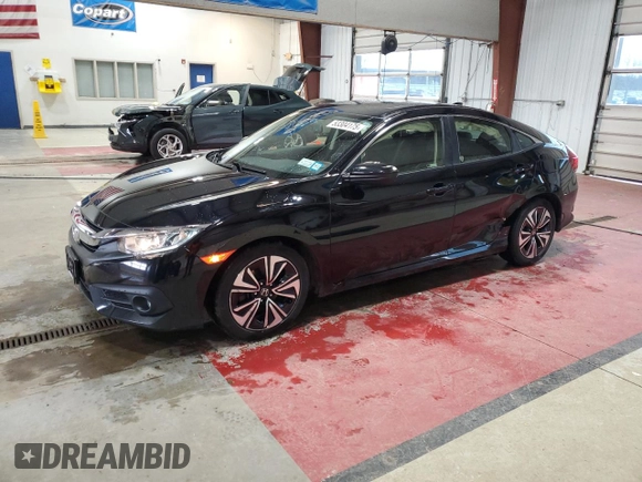 2018 Honda Civic EX-L with VIN JHMFC1F7XJX042033, listed as a Copart auction lot 53304175 with 90,055 mi miles and Salvage Title. Bid and sale history available at DreamBid. Image 1.