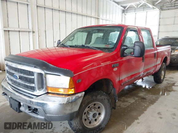 1999 Ford Super Duty F-250 XL with VIN 1FTNW21S5XEE03954, listed as a IAAI auction lot 41852010 with 159,288 mi miles. Bid and sale history available at carsss.com. Image 2.