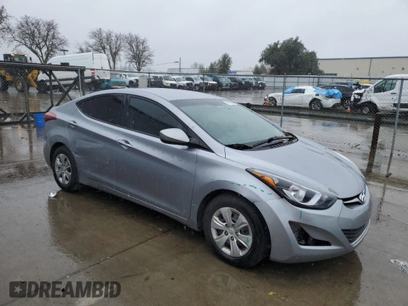 2016 Hyundai Elantra SE with VIN 5NPDH4AE5GH774298, listed as a Copart auction lot 45185505 with 175,868 mi miles and Salvage Title. Bid and sale history available at DreamBid. Image 4.