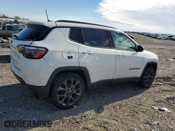 2021 Jeep Compass 80th Anniversary with VIN 3C4NJCEB6MT553095, listed as a Copart auction lot 45176075 with 45,415 mi miles and Salvage Title. Bid and sale history available at carsss.com. Image 3.