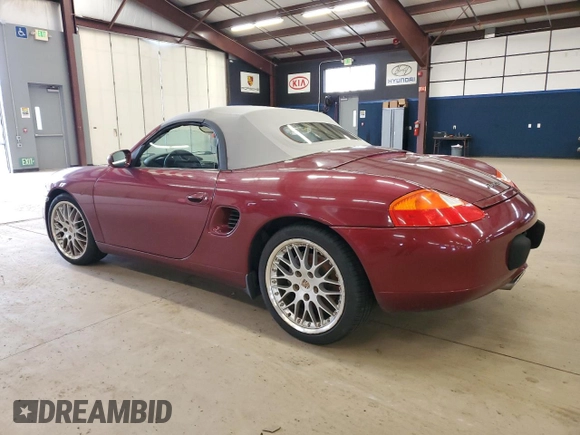 1999 Porsche Boxster z VIN WP0CA298XXU626611, wystawiony jako Copart lot #50950385 z przebiegiem 101 051 mil mil oraz Czysty tytuł • Clean title. Historia ofert i sprzedaży dostępna na DreamBid. Obrazek 2.