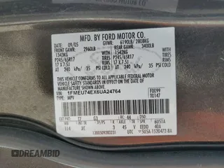 2006 Ford Explorer Eddie Bauer with VIN 1FMEU74EX6UA24764, listed as a Copart auction lot 55157275 with 162,220 mi miles and Clean title. Bid and sale history available at DreamBid. Image 14.