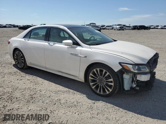 2017 Lincoln Continental Reserve with VIN 1LN6L9RP7H5608176, listed as a Copart auction lot 58508574 with 61,002 mi miles and Salvage Title. Bid and sale history available at carsss.com. Image 4.