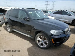 2012 BMW X5 50i with VIN 5UXZV8C59CL424356, listed as a Copart auction lot 54763725 with 107,712 mi miles and Salvage title. Bid and sale history available at DreamBid. Image 4.