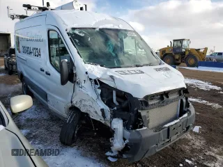 2023 Ford Transit Cargo with VIN 1FTBR1C86PKA86595, listed as a Copart auction lot 44908465 with 2,537 mi miles and Salvage Title. Bid and sale history available at carsss.com. Image 4.