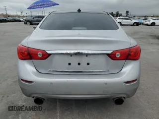 2015 Infiniti Q50 Sport with VIN JN1BV7AP7FM343293, listed as a Copart auction lot 53559645 with 123,386 mi miles and Salvage title. Bid and sale history available at DreamBid. Image 6.