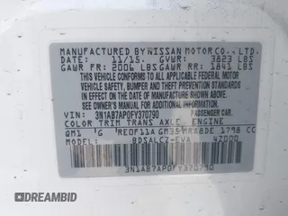 2015 Nissan Sentra SV z VIN 3N1AB7AP0FY370790, wystawiony jako IAAI lot #42053171 z przebiegiem Nie podano mil oraz . Historia ofert i sprzedaży dostępna na DreamBid. Obrazek 9.