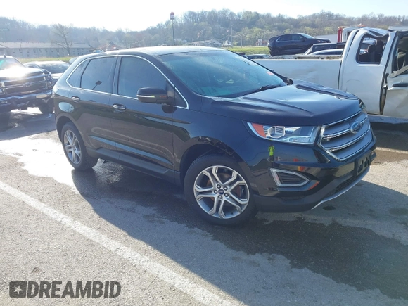 2016 Ford Edge Titanium with VIN 2FMPK3K91GBC66265, listed as a IAAI auction lot 41858592 with 63,621 mi miles. Bid and sale history available at carsss.com. Image 1.
