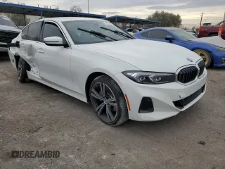 2024 BMW 3 Series 330e with VIN 3MW39FF06R8E35070, listed as a Copart auction lot 42796155 with 3,987 mi miles and Salvage Title. Bid and sale history available at carsss.com. Image 4.