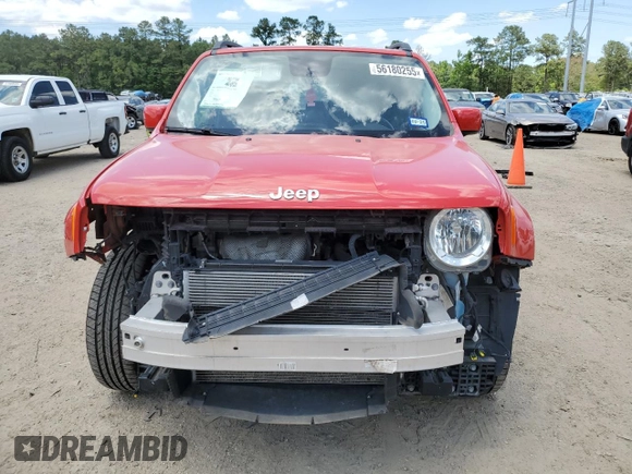2017 Jeep Renegade Latitude with VIN ZACCJBBB9HPF93903, listed as a Copart auction lot 56180255 with 89,090 mi miles and Salvage title. Bid and sale history available at DreamBid. Image 5.