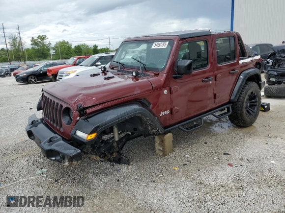 2018 Jeep Wrangler Unlimited Sport S с VIN 1C4HJXDG9JW320898, выставлен на аукционе Copart как лот 54693785 с пробегом 101 380 миль миль и Списание • Salvage title. История ставок и продаж доступна на DreamBid. Изображение 1.