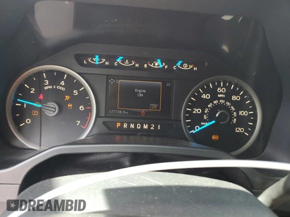 2015 Ford F-150 XL with VIN 1FTEW1CF2FKE96734, listed as a Copart auction lot 61216835 with 77,726 mi miles and Salvage title. Bid and sale history available at DreamBid. Image 9.