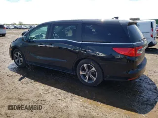 2019 Honda Odyssey Touring with VIN 5FNRL6H83KB019884, listed as a Copart auction lot 53402344 with 42,140 mi miles and Salvage Title. Bid and sale history available at carsss.com. Image 2.