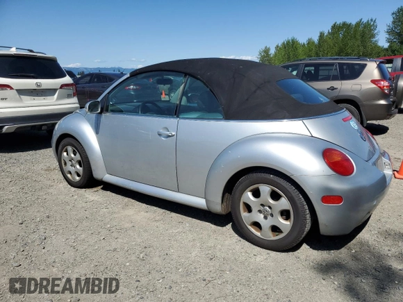 2003 Volkswagen Beetle GLS z VIN 3VWCK21Y63M320378, wystawiony jako Copart lot #59422595 z przebiegiem 85 172 mil mil oraz Czysty tytuł • Clean title. Historia ofert i sprzedaży dostępna na DreamBid. Obrazek 2.