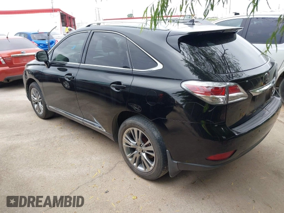 2013 Lexus RX 450h with VIN JTJBC1BA0D2443302, listed as a IAAI auction lot 42602133 with 278,477 mi miles and . Bid and sale history available at DreamBid. Image 3.