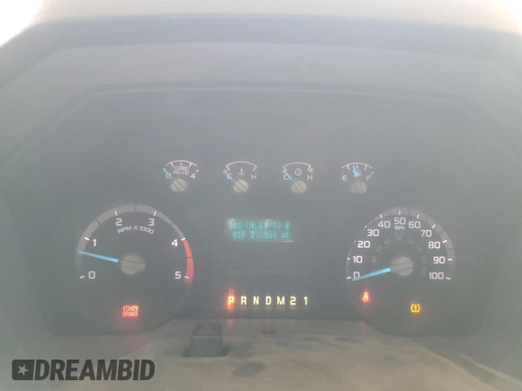 2011 Ford F-250 XL with VIN 1FT7W2AT8BEC35849, listed as a Copart auction lot 52497815 with 210,924 mi miles and Salvage title. Bid and sale history available at DreamBid. Image 9.