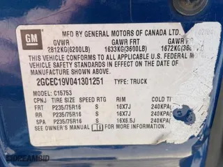 2004 Chevrolet Silverado 1500 with VIN 2GCEC19V041301251, listed as a Copart auction lot 89117805 with 314,227 mi miles and Clean Title. Bid and sale history available at carsss.com. Image 10.