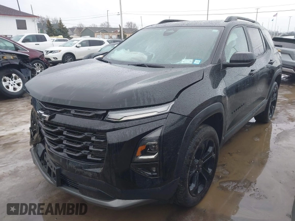 2025 Chevrolet Equinox AWD LT with VIN 3GNAXPEG0SL135474, listed as a IAAI auction lot 41656451 with 2,242 mi miles. Bid and sale history available at carsss.com. Image 2.