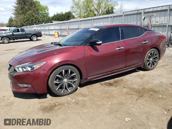 2017 Nissan Maxima SV with VIN 1N4AA6AP1HC456587, listed as a Copart auction lot 53785315 with 193,538 mi miles and Salvage Title. Bid and sale history available at carsss.com. Image 1.