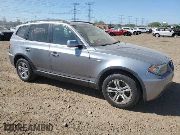 2006 BMW X3 3.0i z VIN WBXPA93466WG85342, wystawiony jako Copart lot #56347905 z przebiegiem 99 287 mil mil oraz Szkoda całkowita • Salvage title. Historia ofert i sprzedaży dostępna na DreamBid. Obrazek 4.