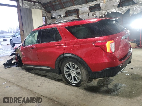 2023 Ford Explorer XLT with VIN 1FMSK8DH0PGB07760, listed as a Copart auction lot 51689185 with 16,742 mi miles and Salvage Title. Bid and sale history available at carsss.com. Image 2.