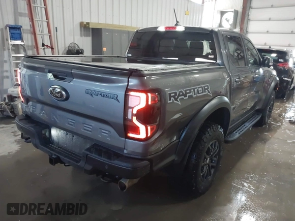 2024 Ford Ranger Raptor with VIN 1FTER4LR8RLE10778, listed as a IAAI auction lot 41729488 with 20,882 mi miles. Bid and sale history available at carsss.com. Image 4.