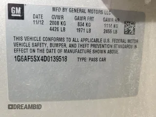 2013 Cadillac ATS Premium with VIN 1G6AF5SX4D0139518, listed as a Copart auction lot 49593475 with 77,505 mi miles and Salvage Title. Bid and sale history available at carsss.com. Image 14.