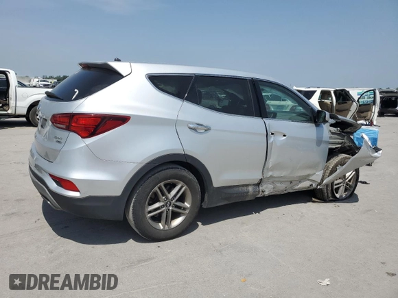 2018 Hyundai Santa Fe 2.4L z VIN 5XYZTDLB5JG551524, wystawiony jako Copart lot #57170985 z przebiegiem 139 248 mil mil oraz Szkoda całkowita • Salvage title. Historia ofert i sprzedaży dostępna na DreamBid. Obrazek 3.