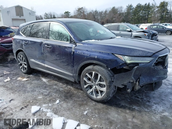 2022 Acura MDX Technology with VIN 5J8YE1H4XNL001553, listed as a IAAI auction lot 41617877 with 41,244 mi miles and . Bid and sale history available at DreamBid. Image 1.