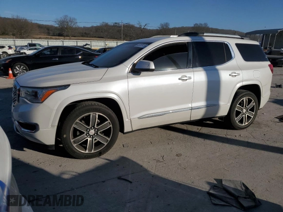 2017 GMC Acadia Denali with VIN 1GKKNPLSXHZ144764, listed as a Copart auction lot 45737915 with 104,429 mi miles and Salvage Title. Bid and sale history available at carsss.com. Image 1.