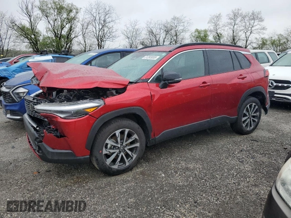 2025 Toyota Corolla Cross XLE с VIN 7MUDAABGXSV121641, выставлен на аукционе Copart как лот 51283055 с пробегом 8 831 миль миль и Списание • Salvage title. История ставок и продаж доступна на DreamBid. Изображение 1.