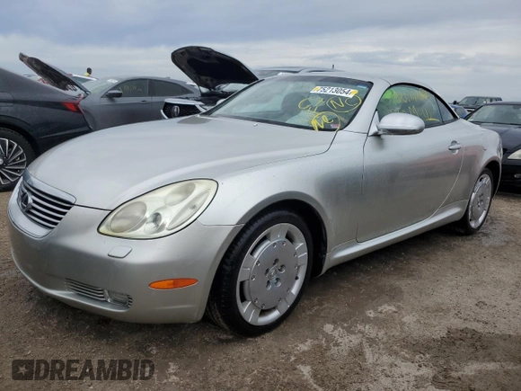 2002 Lexus SC with VIN JTHFN48Y420004275, listed as a Copart auction lot 75213054 with Not Provided miles and Non Repairable. Bid and sale history available at carsss.com. Image 1.
